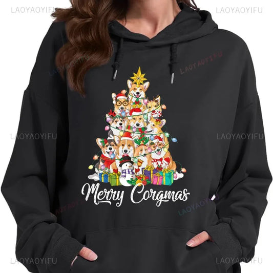 Corgi Lover Christmas Tree Hoodies